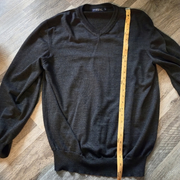 Cambridge Extra Fine Merino Wool V-Neck Sweater Elbow Patches XXXL - Picture 6 of 8